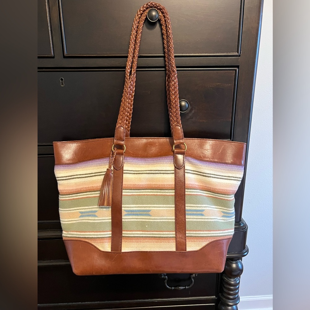Pendleton Leather Tote